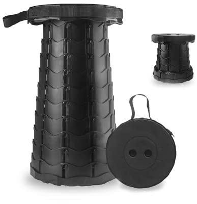 BYGD Taburete Plegable Portátil con Gran Capacidad de Carga 550LB, Negro