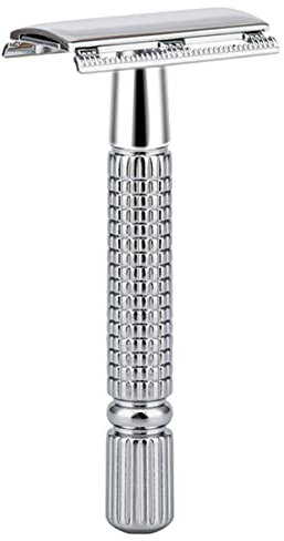 BAILI Classic Double Edge Safety Razor Reusable Manual Short Handle Aggressive Stainless Wet Shaving Shaver for Men Women Barber Beard Bikini Armpit Hair Removal BD131