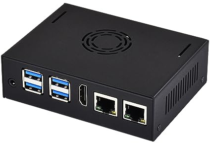 Waveshare Metal Case For VisionFive2 Board (NOT Included) With Cooling Fan Mini-Computer Case