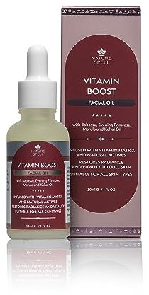 Nature Spell Vitamin Boost Face Oil, Deeply Nourishing & Restores Skin Radiance, Infused with Vitamin E & Rich Vitamin Blend, Vegan, 30ml
