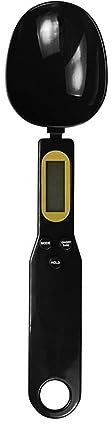 MZZYG Digital Kitchen Scales 500g/0.1g Portable LCD Digital Kitchen Scale Mini Pets Food Measuring Spoon Gram Electronic Spoon Weight Volumn Food Scale Highly Accurate (Color : Black)