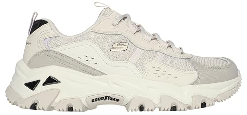 Skechers Sneakers Donna D'Lites Hiker, Pelle Naturale Sintetica Multi Trim, 38 EU