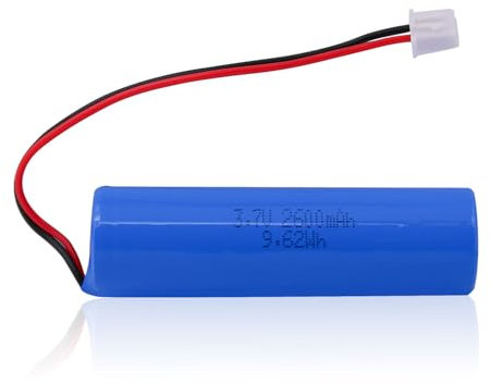 Batteria ricaricabile agli ioni di litio da 3,7 V, 2600 mAh, con connettore XH2.54/2P, si prega di verificare la polarità del dispositivo e della spina prima dell'acquisto
