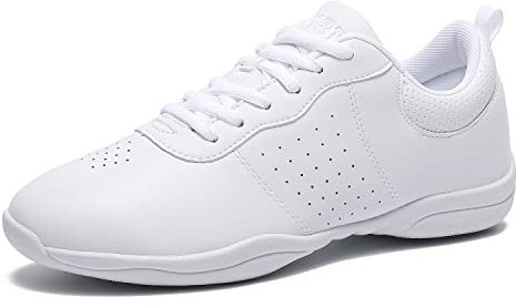 HWJHMX Cheerleading-Schuhe für Mädchen und Damen, atmungsaktiv, Tanzen, leicht, Wettkampf, bequem, Cheerleader-Schuhe, Größe, 2125 weiß, 35 EU