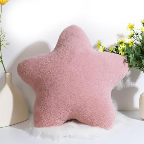 champracer Kuschelkissen Kinder Sternkissen Plüsch Kissen Dekokissen für kuschelecke kinderzimmer, Weiche Flauschige Sternform Zierkissen Sofakisse für Heimdekoration (Lotuswurzel,30 cm)