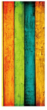 Türtapete Selbstklebend 77X200 cm Türaufkleber 3D Türfolie Selbstklebend Buntes Holzmaserung Klebefolie Tür Türposter Tür Folie Wasserfest Wandbild für Schlafzimmer Wohnzimmer Bad Tür Tapete -MT665