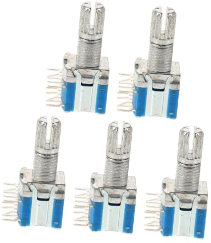 OKUMEYR 5stücke Teiliges Drehgeber Potentiometer Mit Metallgehäuse Präziser Schalter Für Flexible Schaltungen Hohe Zuverlässigkeit Und Anwendungsmöglichkeiten