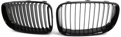 FALMDCQ Kühlergrill für die Vordere Stoßstange des Autos, Kompatibel für BMW 1 Series E87 2008-2011, Kühlergrillabdeckung aus Netzgewebe für die Stoßstange,Gloss Black
