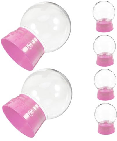 ULDIGI 6 Stück Befüllbare Aus Kunststoff Für Selbstgemachte Schneekugeln Und Dekoration Winter Mit Abschraubbarem Deckel Transparent