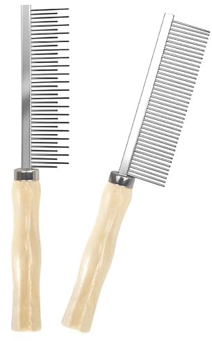 Hundekamm Katzenkamm Langhaar Fellkamm Katze für Haustiere Hundekämme Unterwolle Entwirrkamm Hund Katzen Kamm Kurzhaar 2 Stück