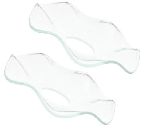 Mobestech 2 Stück Kerzenhalter Aus Glas Wachsfänger Klingelt Kerzenhalter Bobeches Esstischkerzenringe Kerzenschutz Aus Glas Tischzentrum Bobeches Glaswachs-tropfenfänger Transparent