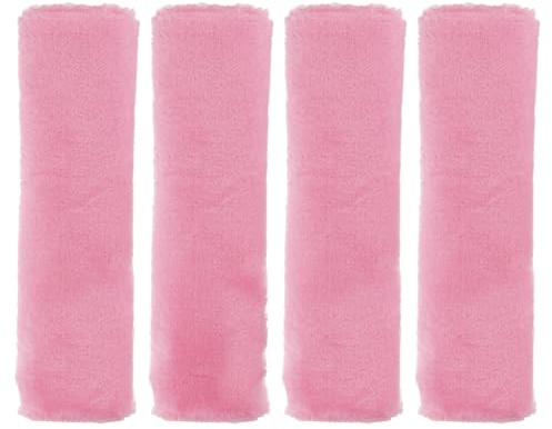 QUARKZMAN 4 Stück Autositzgurt-Pad Bequeme Fahrkissen für Auto Pink | Weiche Faser-Sicherheitsgurt-Schulterpolster, Universelles Autozubehör
