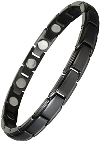 Deutsche Firma mit Service & Garantie | 16 x 4000 Gauss, Extrastarkes Magnetarmband von Yinga-Vital | 7mm Breit | Klassisch & Edel