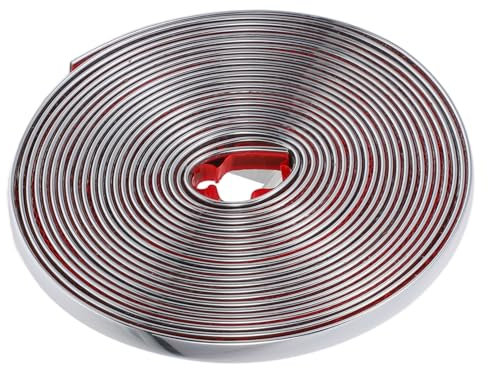 Hemobllo Profilés D'angle Argentés Autocollants 8 Mm x 5 m Pour Murs Et Plinthes, Moulures Adhésives Solide Pour Décoration Intérieure, Installation Facile Sans Outils, Salon Et Tv