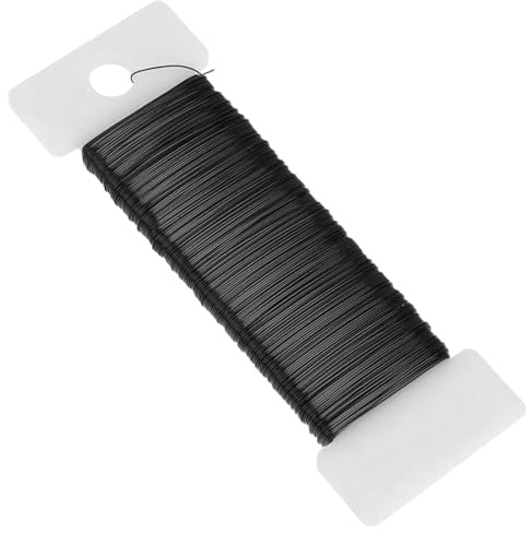SGERUFZ 0,70mm x 35m Basteldraht Schwarz, Draht zum Basteln Schmuckdraht Bindedraht Blumendraht Modellierdraht Basteldrähte für Schmuckherstellung Bastelarbeiten