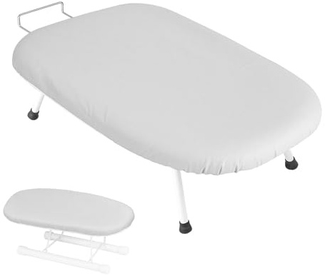 SUNNYNEST Tabletop Ironing Board 1PC 61x36cm Foldable Non-Slip Sleeve Rack | Compact tabletop ironing board with sleeve rack, non-slip folding legs, lightweight portable design, ideal for travel, dorms