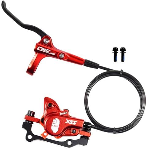 CNCLOL Hydraulische Benbremse Fahrrad,Hydraulik Bremsen Set,Hydraulisch Scheibenbremse Vorne Rechts 800mm, Hinten Links 1450mm,Hydraulische Scheibenbremsen für MTB/BMX/Rennrad/Mountainbike.