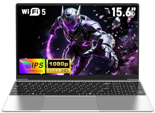 NAIKLULU 15.6 Pulgadas Ordenador Portatil Processor i5-7Y54(1,2 a 3,2 GHz), RAM 16GB SSD 512GB Pc Portatil Laptop 2026 Computadora Portatil, 5000Mah/1920x1080P/Webcam/WIFI 5/Ranura para Tarjeta TF