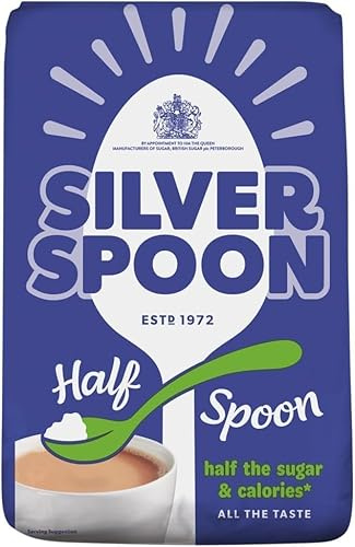 Silver Spoon Half Spoon Granulated Sugar 1kg – Reduced Calorie Sugar Blend | Same Sweet Taste with Less Sugar | Ideal for Tea, Coffee & Everyday Use