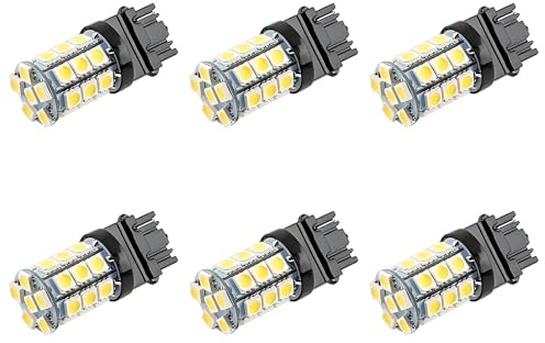 Makergroup S8 3156 Wege LED Bulbs, S-8 3156K Plastic Base Bulb, 4W Daylight White 6000K, 12V Low Voltage for Outdoor Landscape Lighting Pathway, Driveway Lights 6-Pack