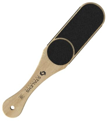 STALEKS - Beauty&Care 10, Raspa per piedi, strumento in legno naturale con 4 gradi di rugosità (grana 60/80/100/120) ABC 10/3