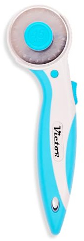 Victor Rollschneider in Blau mit 45mm Klinge zum Nähen und Schneiden von Stoffen