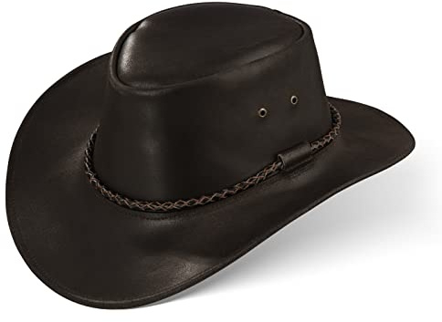 Black Forest Fox Damen Herren Cowboy Leder Hut NEMI Unisex in 3 Farben