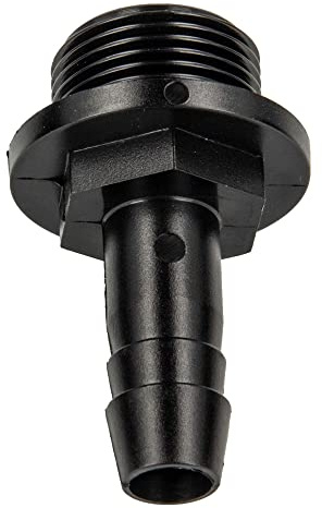 tecuro Schlauchtülle mit Außengewinde Ø 32 mm x 1 1/4 Zoll AG für PVC- und Gartenschläuche, 6 bar, Polypropylen schwarz