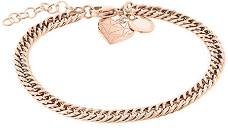 LIEBESKIND Armband Broken Heart Edelstahl IP Roségold