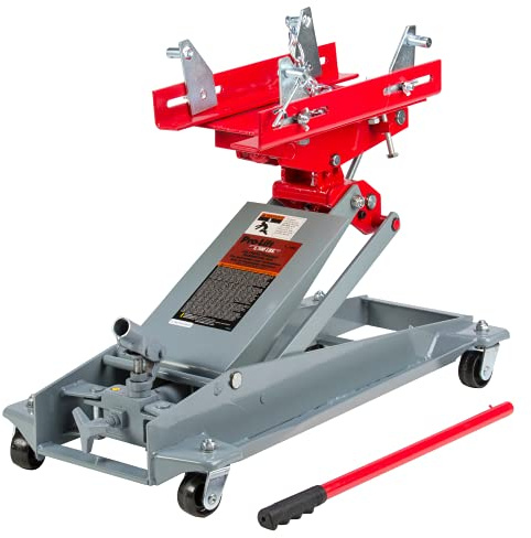 Pro Lift Low Profile Transmission Jack - Heavy Duty Roll Under Floor Jack High Lift from 9 to 24 inches with 1100 Lbs (1/2 Ton) Capacity for Car Light Truck