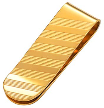 PROSTEEL Wallet Clip Mens Card Holder Gold Plated Papa Money Clip for Men