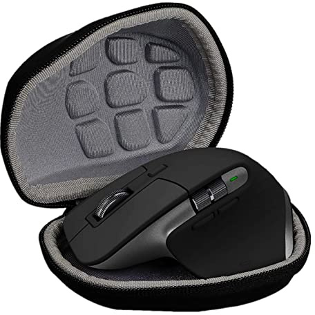 VBESTLIFE Estuche Rígido de EVA para Logitech MX Master 3, Master 2S, Master, Ratón Inalámbrico Bolsa de Almacenamiento Protectora de Viaje con Correa de Mano