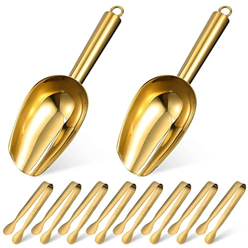 iplusmile 2 Pièces Pelle à Glace Pinces à Sucre Pelle De Plage Pince à Sucre En Inox Mini-machine à Glaçons Machine à Glaçons Frigidair Pince à Spaghettis Acier Inoxydable Animaux Fixation