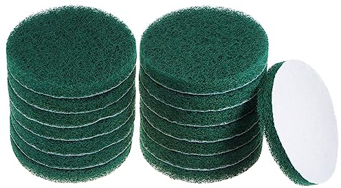 sourcing map 15pcs Drill Power Brush 5 inch Tile Scrubber Scouring Pads 150-240 Grit for Bathroom Kitchen Household Cleaning