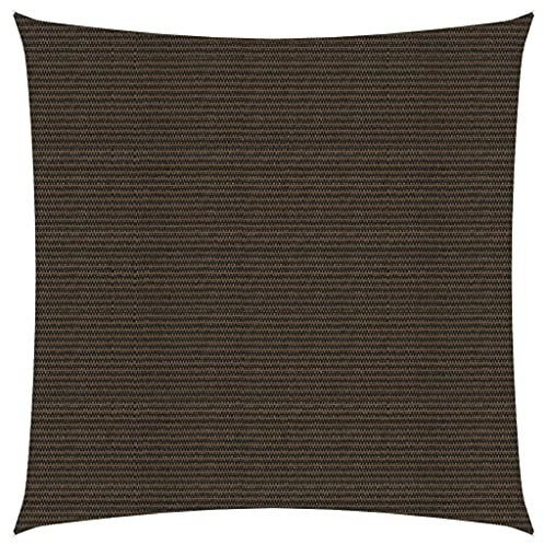 YITHOPI Seitenmarkise Balkonmarkisen Balkonsichtschutz Markise Sonnensegel 160 g/m² Braun 4x4 m HDPE Geeignet für Balkon Strand Terrasse