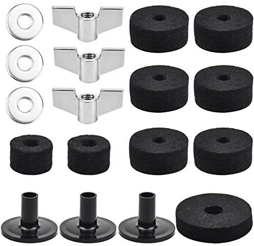 Schlagzeug Zubehör, 18-teiliges Cymbal-Set mit Flügelmutter und Unterlegscheiben für Schlagzeug, Musikinstrumente Zubehör für Trommelset