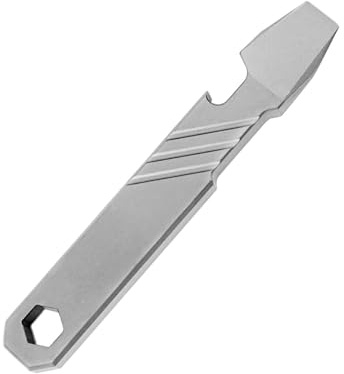 Titanium Alloy TC4 Crowbar Driver, Nail Driver, Outdoor Survival EDC Pocket Pry Bar Multifunctional Tool Bottle Opener for Military Camping Outdoor
