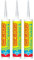 SARATOGA SIL3004, Silicone Sigillante Antimuffa Universale a Reticolazione Acetica con Formula Avanzata ad alte prestazioni,280ml con Portachiavi GM (3, Trasparente)