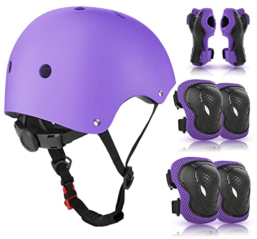 WayEee Kids Bike Helmet Age 4 Skateboard Helmet for 4-12 Years Boys Girls Adjustable Helmet Lightweight for BMX Cycling Bicycle Roller Scooter Skateboard Inline Skating
