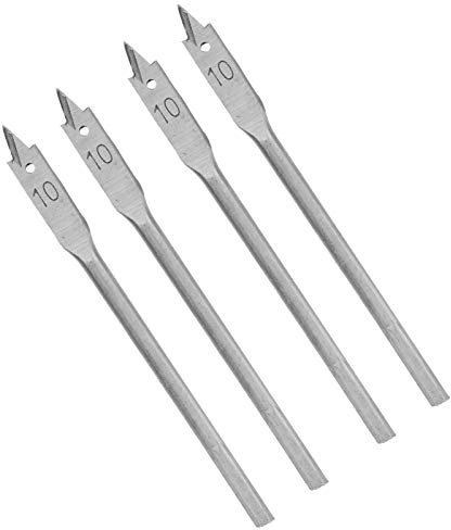 4Pcs Flat Wood Drill Bit Set High Carbon Steel 3-Point Woodworking Drilling Tool 10mm Professional Accessories