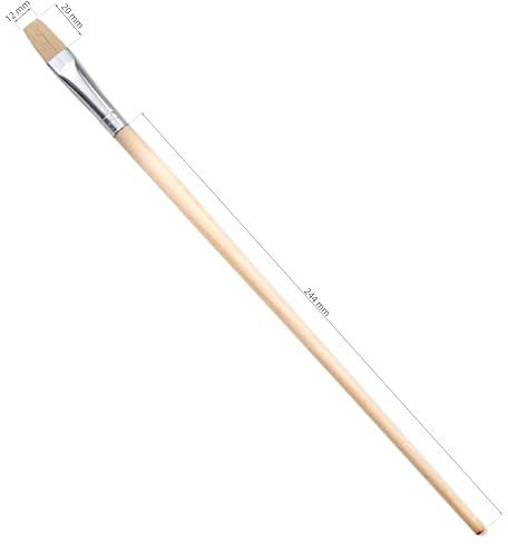 Flach Borstenpinsel Perfekt für präzises Malen und Lackieren (6 Stück | 12 mm)