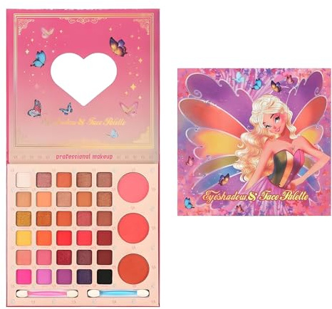 MockTota Kids Makeup Sets for Girls, Multi colored Face Paint Kit for Kids,Princess Make Up Kit , Washable Children's Cosmetics Toys, Non-Toxic Makeup Kit Gift Halloween (33 colors)