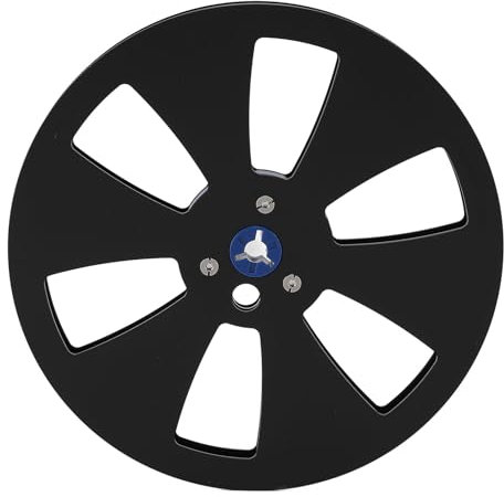 1/4 7 Zoll Leere Tonbandspule, 6-Loch-offene Tonbandspule, Aluminiumlegierung, Aufnahmerolle zu Rolle für Studer Öffnungsmaschinenteile für die (Black)