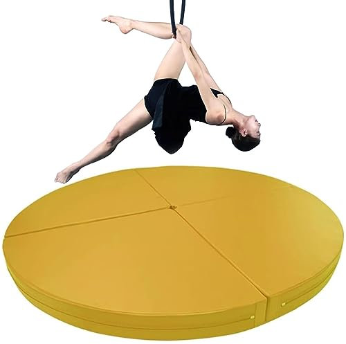 PMTCBQQZ Zusammenklappbare kreisförmige Übungsmatte für Tanzstangen, Crashmatte für Stangentanz, rutschfeste Sicherheitsmatte für das Fitnessstudio, Gymnastik-Tanzunterlage, für Fitnessanfänger,013,1