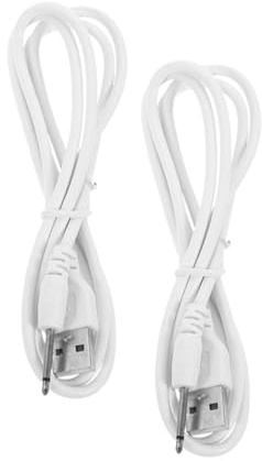KONTONTY 2pcs USB to Dc Barrel Charging Cable 2.5mm with 16mm Exposed Plug Replacement Dc Charging Cord for Electrical Devices and Use in Electronics