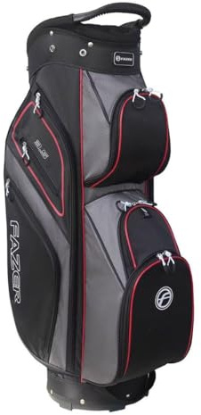 FAZER Leichte Golftasche mit Schläger-Trennwänden, durchgehenden Schläger-Trennwänden und 6 Reißverschlusstaschen – strapazierfähige Nylon-Golfschlägertasche für bequemes Tragen und Aufbewahren