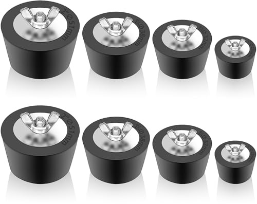 8 Pack Pool Winterising Plugs, 4 Sizes Rubber Expansion Bungs 25/32/38/51mm