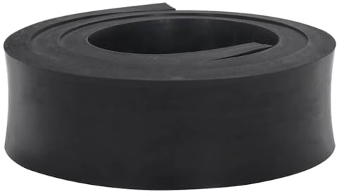 AJJHUUKI Bordure en caoutchouc pour chasse-neige pour pelouse et jardin Noir 200 x 10 x 2 cm