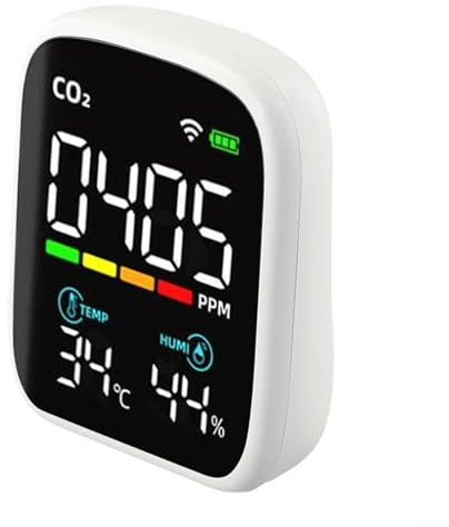 Rilevatore di anidride carbonica WIFI intuitivo con monitoraggio in tempo reale della temperatura e dell'umidità (WIFI + infrarossi)
