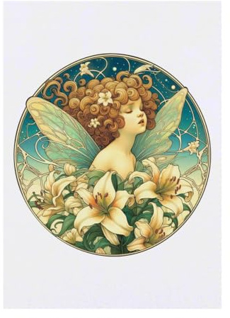 Azeeda 'Lily Garden Fairy' Temporary Tattoo - Water Resistant, Skin-Safe, Non-Toxic Transfer (TO00088685)